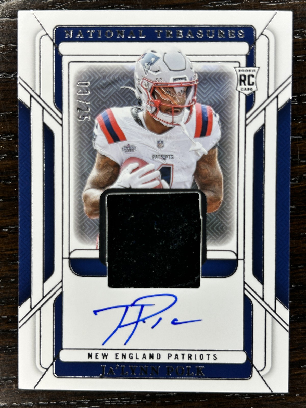 Ja'Lynn Polk 2024 National Treasures Rookie Gloves Signatures SSP Auto! 3/25!