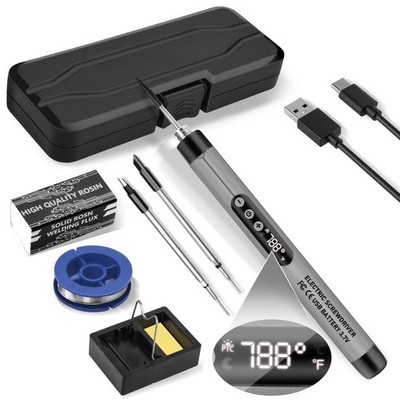Mini Cordless Soldering Iron Kit, USB Rechargeable Portable Cordless Solderin...
