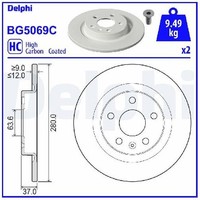 2X Bremsscheibe Hinten FüR Lynk & CO 01 1.5 18 Bis 26 Delphi Teil Neu