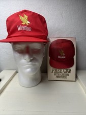 Vintage Winston Snapback Hat Red With Original Box