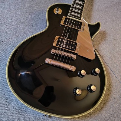 Edwards By ESP Les Paul Custom Black Electric Guitar John Syke