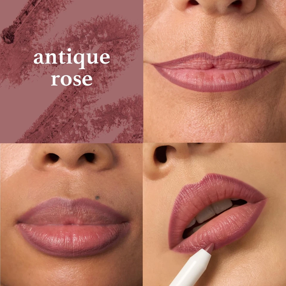 Delineador de labios retráctil cremoso de larga duración con un rastro, rosa antigua Foto 2 de 4