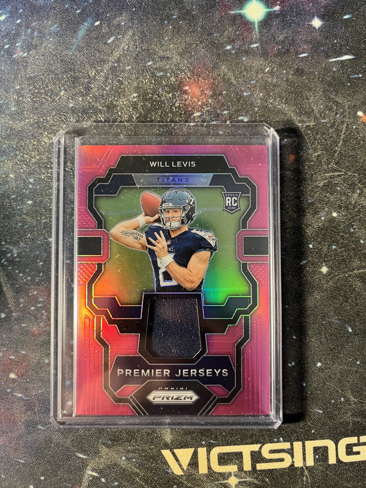 2023 Panini Prizm - Premier Jerseys Will Levis #PJ-WL Pink Prizm (MEM, RC)