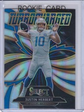 JUSTIN HERBERT ROOKIE CARD 2020 Select Charger RARE SILVER PRIZM $$ VARIATION RC