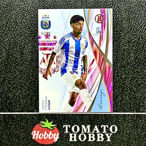 TOPPS ARGENTINA TEAM SET 2024-25 CRISTIAN MEDINA RC /80 PINK TANGO ARGENTINA