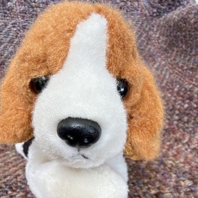 Aurora Beagle Plush Mini Flopsie Homer Puppy Dog Stuffed Animal 8  tricolor