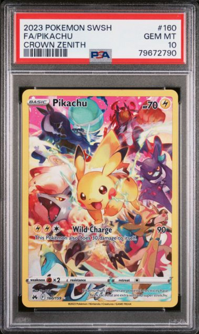 2023 Pokemon SWSH Crown Zenith Pikachu #160/159 PSA 10 GEM MINT