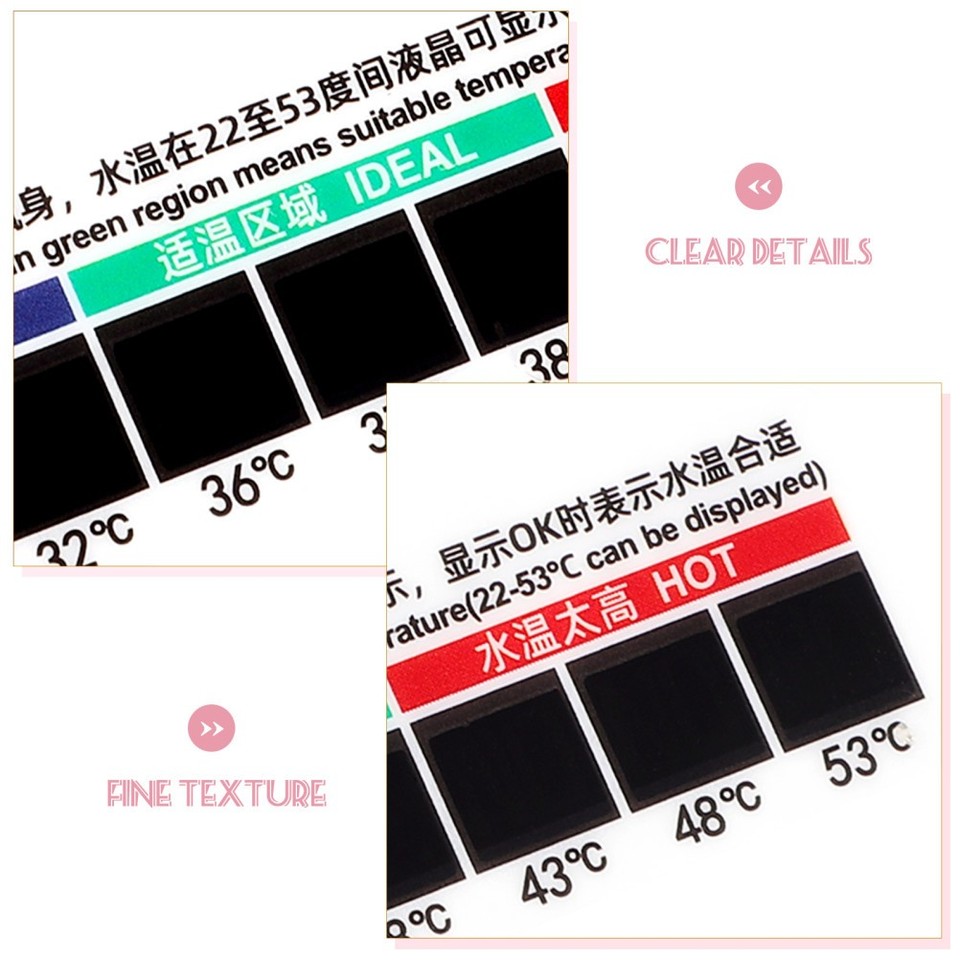 Temperature Sticker Jar 10Pcs Adhesive Thermometer Strip Water Temperature Measuring Sticker ...