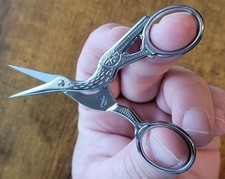 Gingher Chrome Stork Embroidery G-CST Scissors Free Shipping 