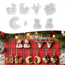 8Pcs Forest Animals Polymer Clay Cutters Set   Mini Earring  Keychain Clay C...