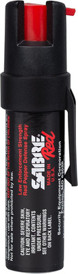 SABRE RED Compact Pepper Spray, Max Police Strength OC Spray with UV Dye, Compac