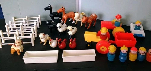 Fisher-Price Little People Farm #915 Animals, Vehicles, & Accessories Vintage