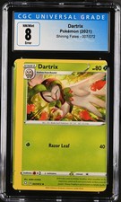 ERROR MISCUT 2021 Shining Fates #007/072 Dartrix 8 CGC 10005287