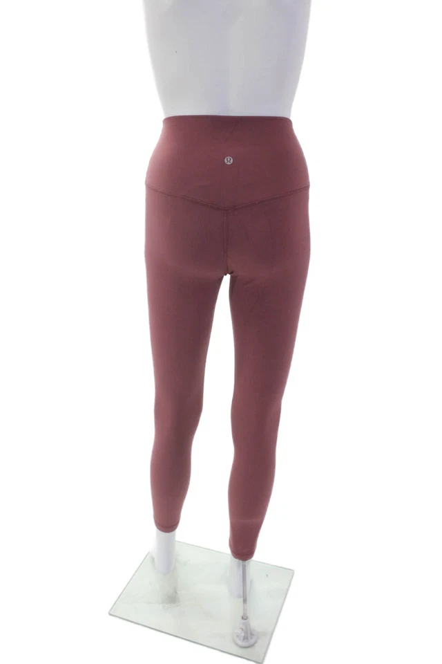 Pantalones leggings de tiro alto con estampado de calavera para mujer Lululemon rojo desteñido talla 4 Foto 3 de 4