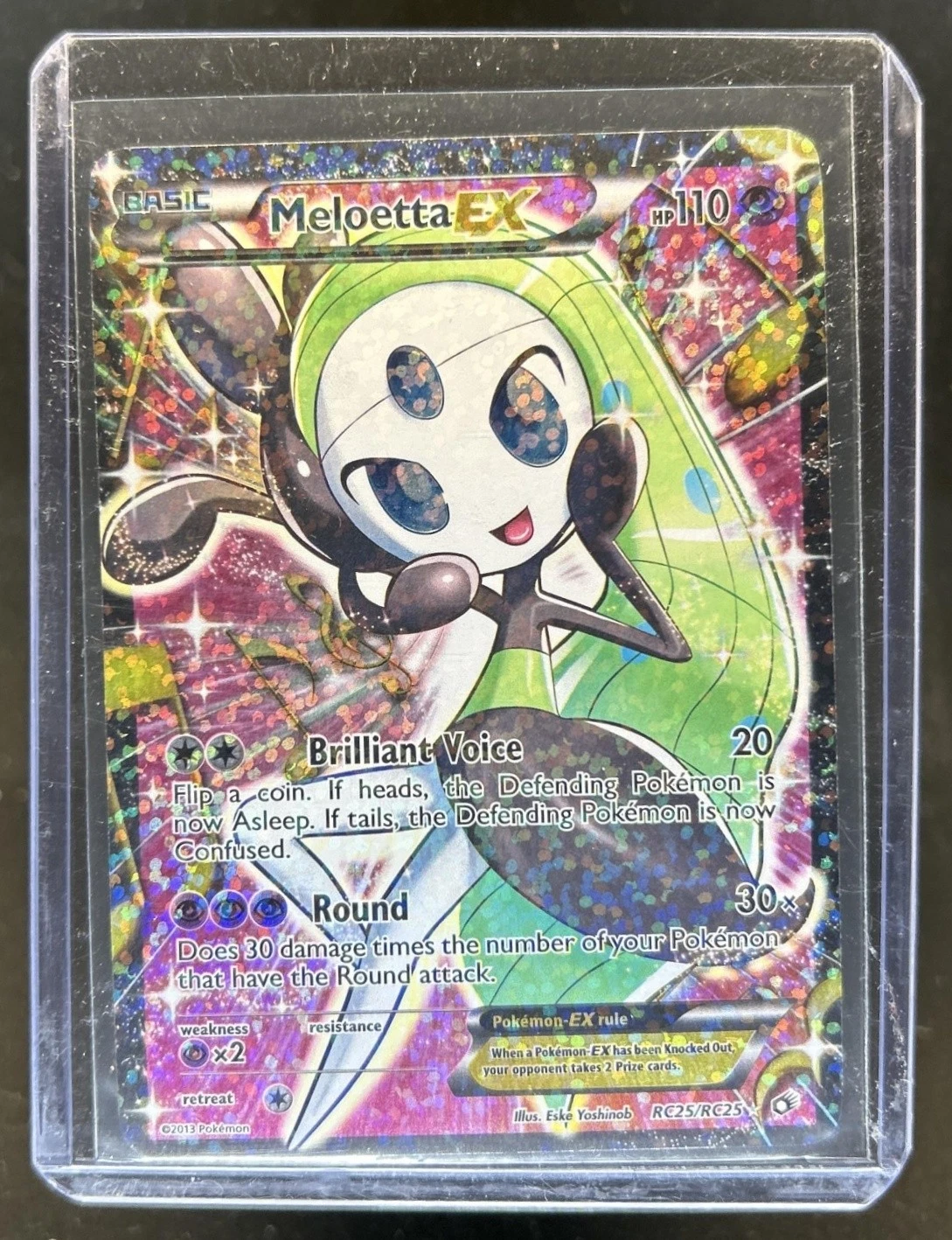 2013 Pokemon Black & White Legendary Treasures Meloetta EX Radiant #RC25/RC25