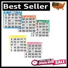 Bingo Paper Game Cards - 100 Books, 5 Cards Each, Made in USA