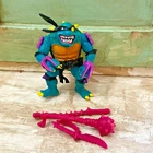 Vintage TMNT Slash Action Figure 1990 Playmates w/ Weapons & Black Belt