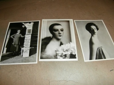3 Fotofolio Postcards 1938 Fortune Teller Donaldsonville LA Fair Marella Agnelli