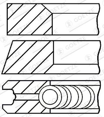 08-137507-10 Goetze Engine Kolbenringsatz FüR ,Nissan,Opel,Renault,Vauxhall-image