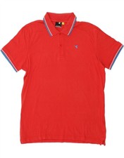 DIADORA Mens Polo Shirt 2XL Red Cotton AA06