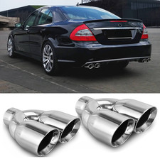 2.5" Auspuffblende Endrohr Edelstahl Doppel Für Mercedes Benz E-Klasse W211 W212