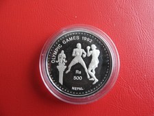 * Nepal 500 Rupees 1992 PP Silber PP * Olympia 1992 (ca.31,4g.-925) (Schub109)
