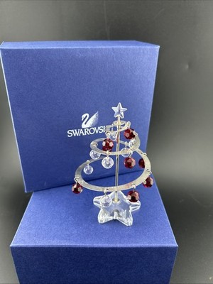 Swarovski Crystal Spiral Christmas Tree Figurine Rhodium  604190 MIB