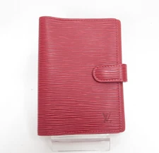Authentic LOUIS VUITTON Epi Agenda PM Day Planner Notebook Cover S#48627