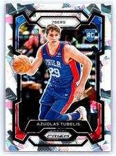 2023-24 Panini Prizm Prizms Ice #283 Azuolas Tubelis RC - Philadelphia 76ers