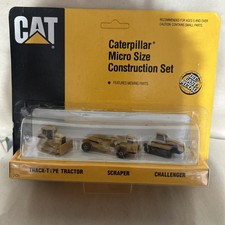 ERTL Caterpillar 3 pack Micro set 1991 CAT toy construction diecast box box1