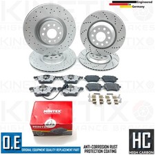 Für Audi S3 8P VW Golf R MK6 Vordere Hintere Gelochte Bremsscheiben Beläge 345mm