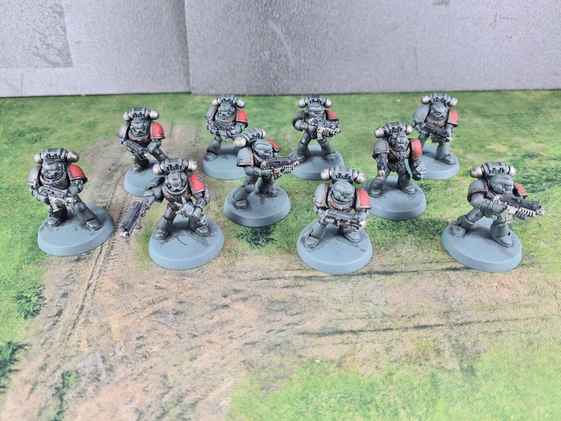 10x Space Marines Tactical Squad Warhammer 40K Used Miniatures