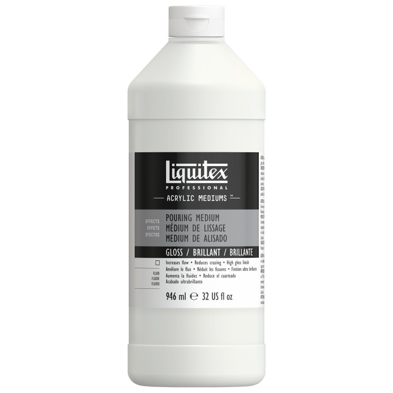 Medium de lissage acrylique Liquitex brillant 946 ml pour ateliers de pouring