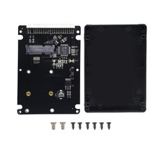 MSATA Mini PCI-E SSD to 2.5 Inch IDE 44Pin Enclosure Adapter, Black for Noteb...