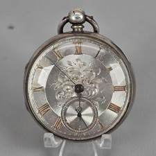 Victorian Jos Penlington Liverpool 1800s VTG Sterling Silver Pocket Watch Fusee
