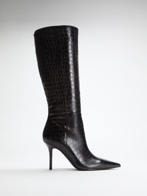 Guess Gressa Knee High Boots Black Croc US Size 7