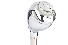 3 Function Massage Shower Head Chrome Plated Fixed Showerhead 2.75" Face