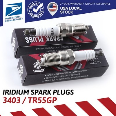 OEM 3403 TR55GP Set of 6 Iridium Fine Wire Spark Plugs Trapezoid Tapered For V6