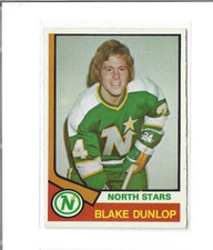1974-75 O-Pee-Chee #308 Blake Dunlop RC VG