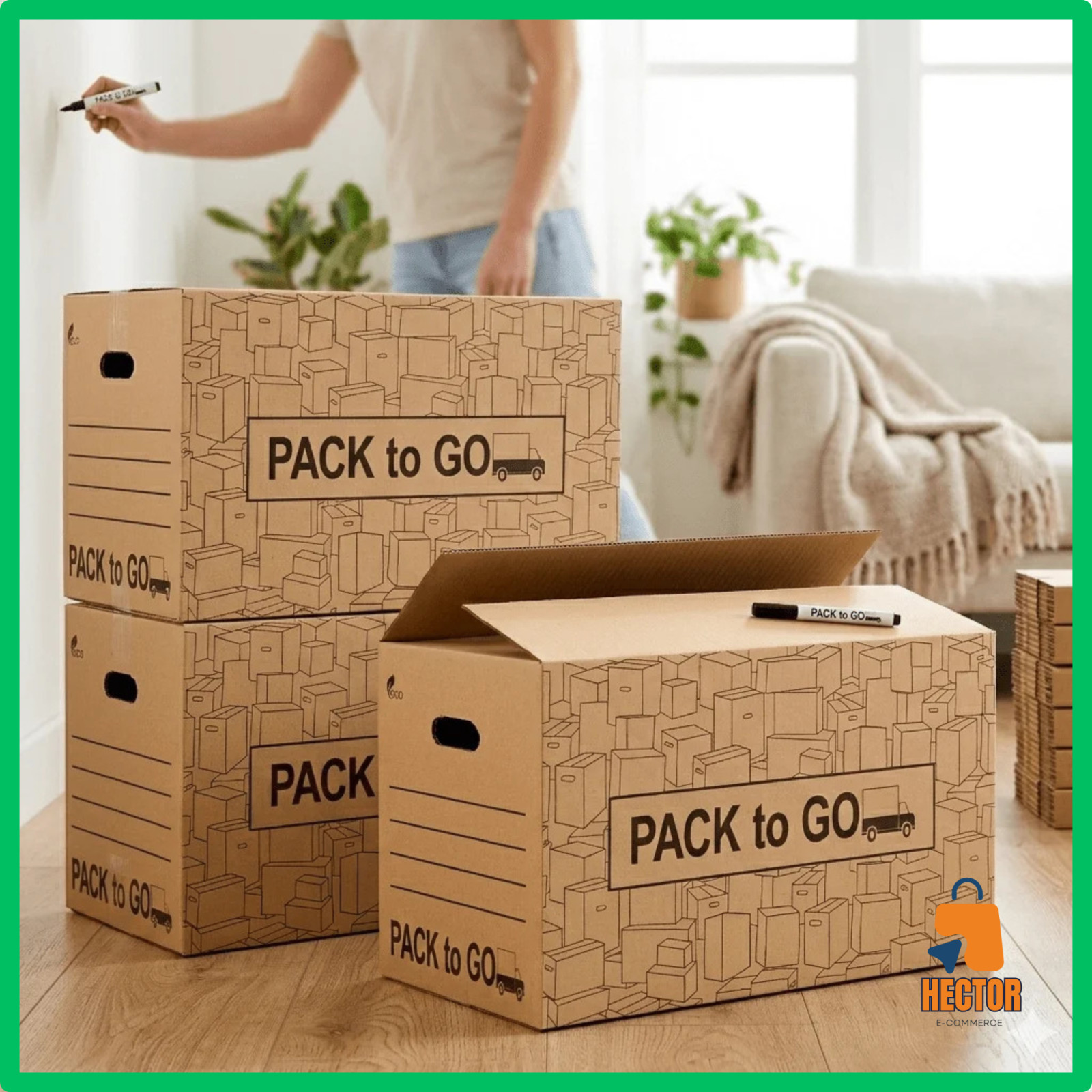 Carton déménagement 50x30x30cm anti déchirure pour sécuriser le transport d'objets