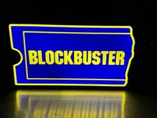 Light Up Blockbuster Video Decoration 3d Printed Sign Extra Large XL 9” Wide