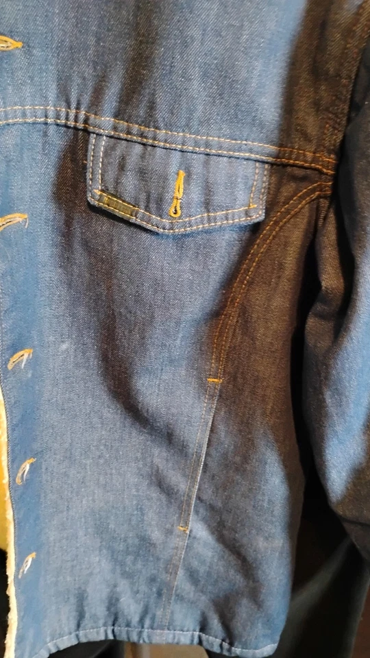 Chaqueta Jean Forrada Sherpa Sears Roebuck Años 60 De Colección Hermoso Estado Foto 2 de 4