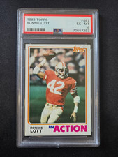 1982 Topps Ronnie Lott In Action #487 PSA 6 EX-MT Rookie Year HOF 49ers