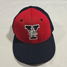 Yale Bulldogs Navy Blue  Red Cap Hat Flex-Fit S-M PTS  40 Dryve