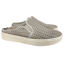 Sofft Somers II Taupe Leather Perforated Mules Slip On Sneakers Shoes Womens 8