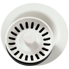 Elkay LKQD35PA Polymer Disposer Flange w/ Basket Strainer  Stopper - Parchment
