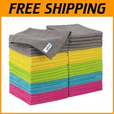 Multi-Colored Cleaning Towels, 50-Pack, 11.8x11.8 in