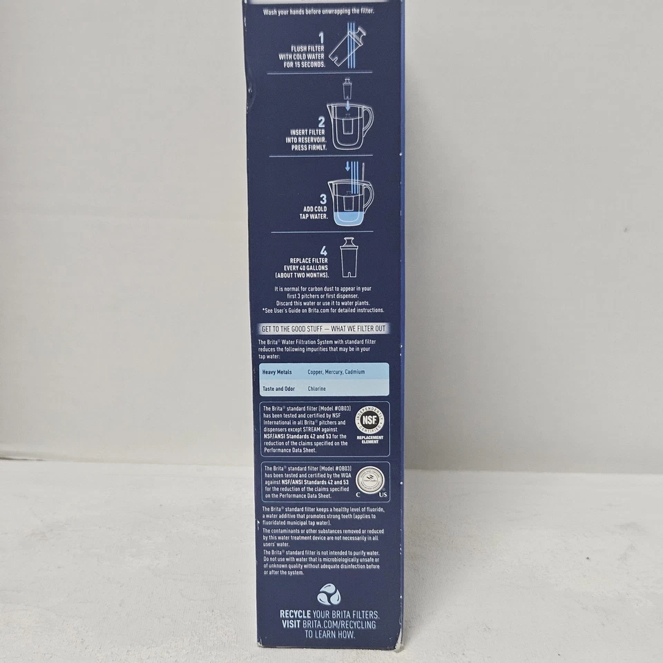 Brita Standard Replacement Filters 10 Pack OB03 Water Pitcher System Value Pack - Image 3 of 4