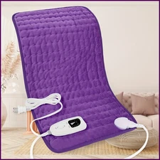 Extra Large Heating Pad 24"x12" | Electric Fast Heat | 6 Levels | Auto Shut-Off