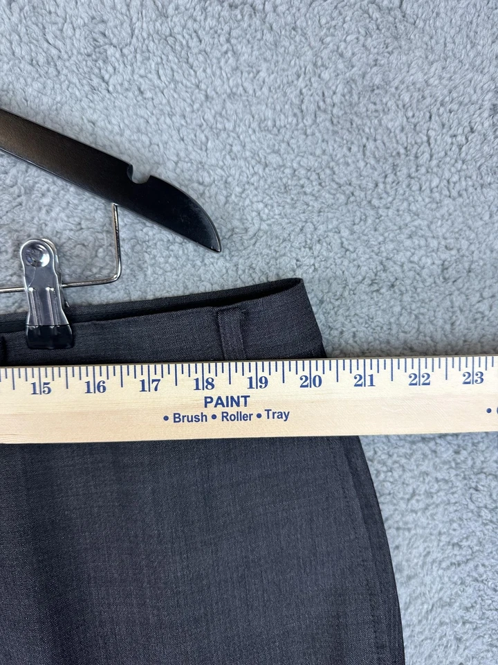 Брюки мужские Claiborne 38x32 40* серые шерстяная смесь платье брюки плоский передний классический - Изображение 3 из 4